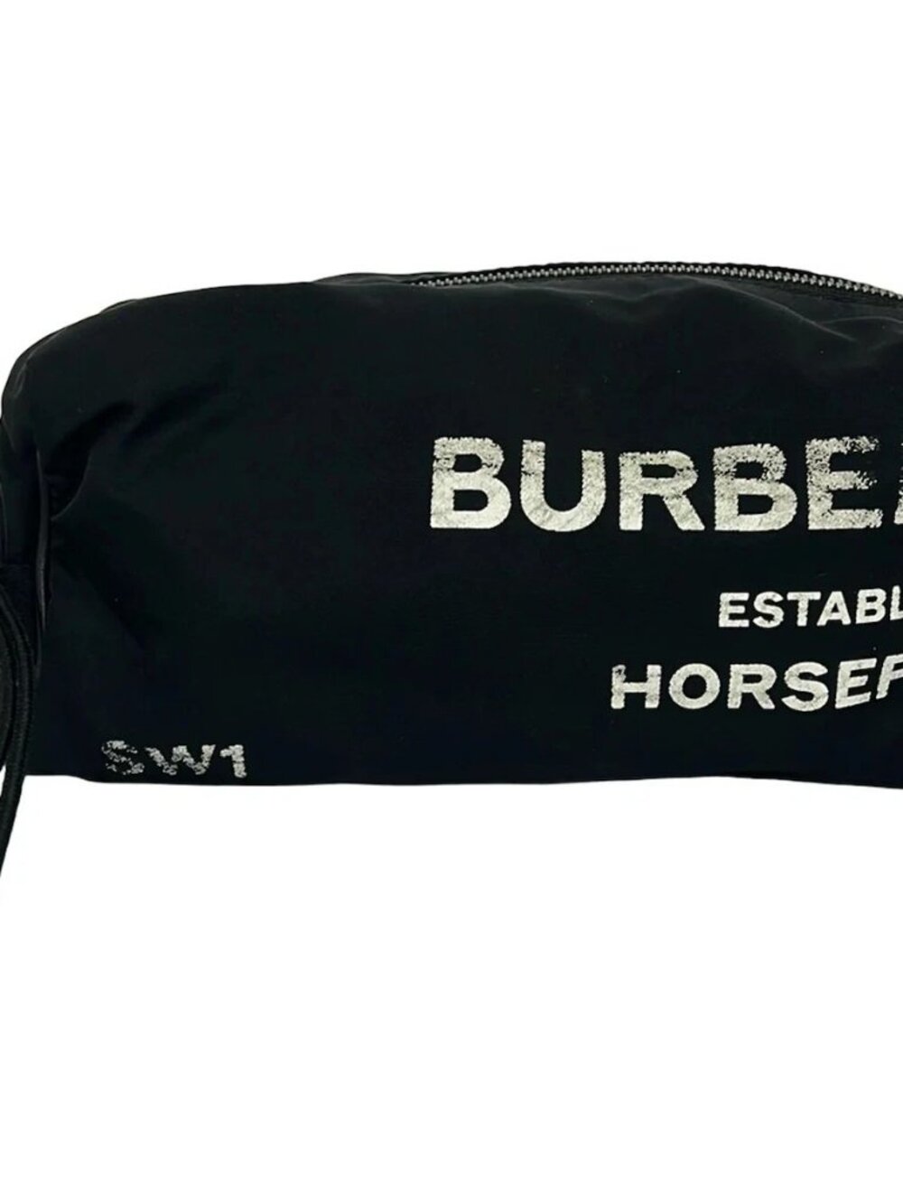 Burberry 8014759 Black White Nylon Clutch Bag